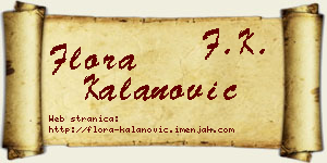 Flora Kalanović vizit kartica